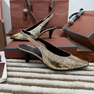 Loropiana Leather Sling Back Pumps