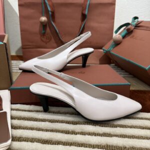 Loropiana Leather Sling Back Pumps