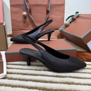 Loropiana Leather Sling Back Pumps